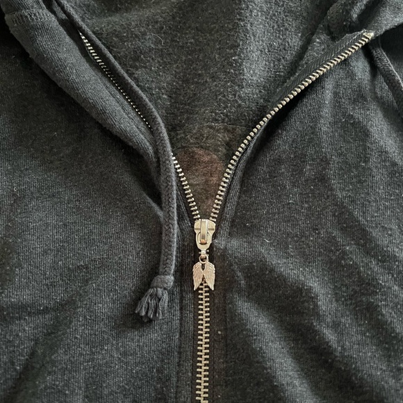 Victoria’s Secret PINK grey varsity full-zip hoodie sweatshirt - Picture 2 of 4